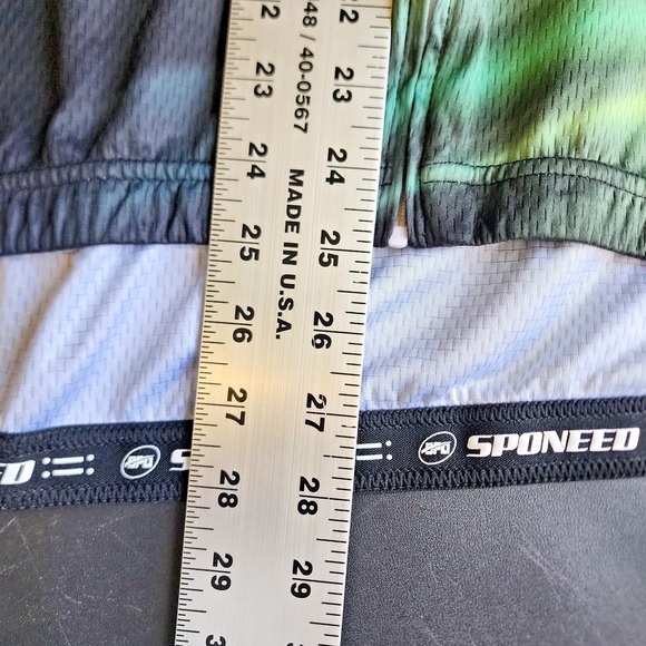 Sponeed Mens Cycling Jersey XXXL Green Black Short Sleeve Full Zip Breathable UV - Picture 14 of 16